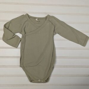 Quincy Mae Sage Long Sleeve Baby Onesie